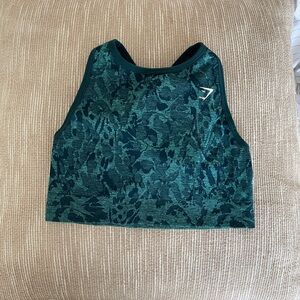 Gymshark teal adapt animal print butterfly small sports bra